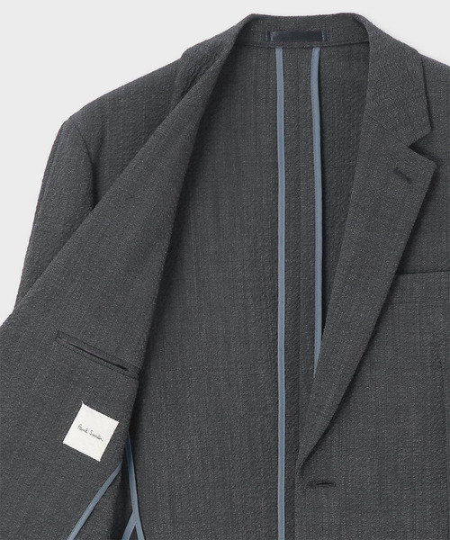 Paul Smith（ポールスミス）の「ウールサッカー ストレッチ シングル2B ジャケット / 163171 2321（テーラードジャケット・メンズ・ブルー/ダークグレー・SMALL/MEDIUM/LARGE/X-LARGE/M2/L2）」の5枚目の写真