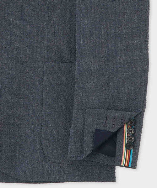 Paul Smith（ポールスミス）の「ウールサッカー ストレッチ シングル2B ジャケット / 163171 2321（テーラードジャケット・メンズ・ブルー/ダークグレー・SMALL/MEDIUM/LARGE/X-LARGE/M2/L2）」の11枚目の写真