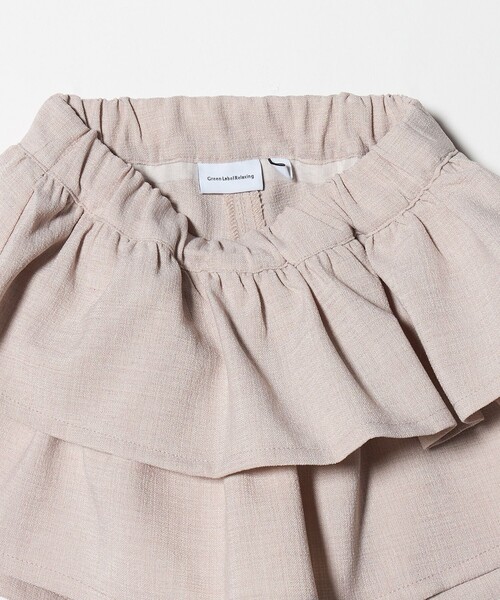 green label relaxing(グリーンレーベルリラクシング)の「リネンライク フリル キュロット / キッズ 100cm-130cm(デニムパンツ・キッズ・ベージュ/コバルトブルー・110cm/120cm/100cm/130cm)」の10枚目の写真