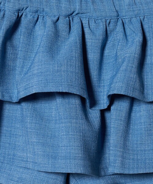 green label relaxing(グリーンレーベルリラクシング)の「リネンライク フリル キュロット / キッズ 100cm-130cm(デニムパンツ・キッズ・ベージュ/コバルトブルー・110cm/120cm/100cm/130cm)」の17枚目の写真