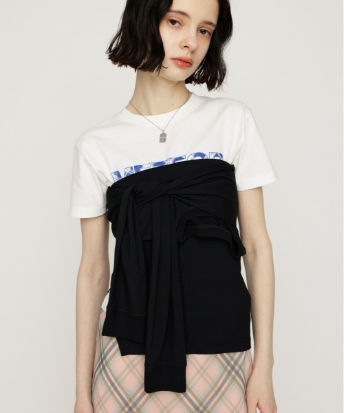 SLY(スライ)の「MANY WAY TUBE TOP メニ-ウェイチューブトップ 春服 夏服(チューブトップ・レディース・ブラック/杢グレー・FREE)」の2枚目の写真