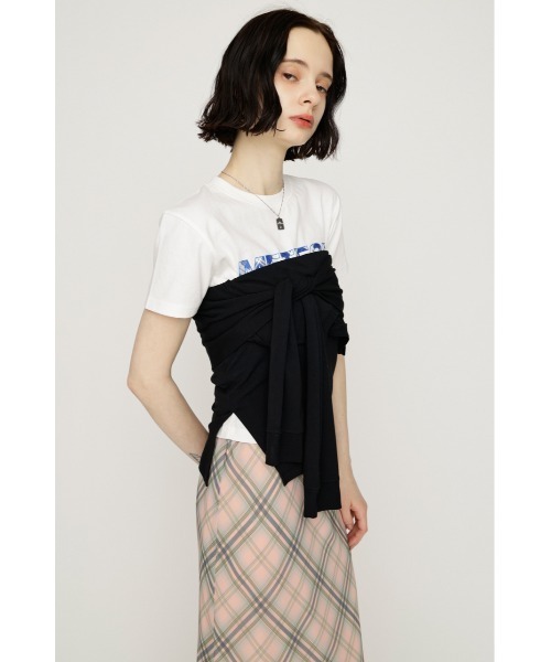 SLY(スライ)の「MANY WAY TUBE TOP メニ-ウェイチューブトップ 春服 夏服(チューブトップ・レディース・ブラック/杢グレー・FREE)」の4枚目の写真