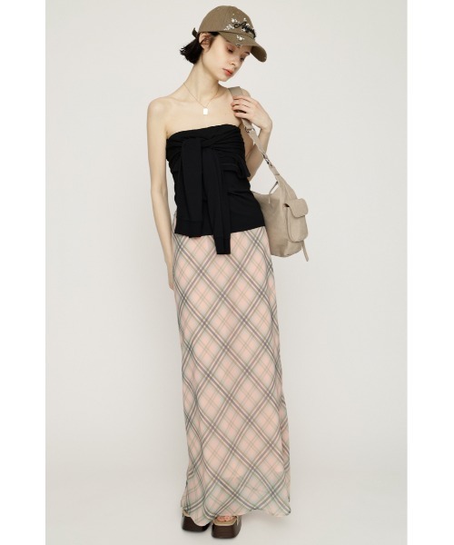 SLY(スライ)の「MANY WAY TUBE TOP メニ-ウェイチューブトップ 春服 夏服(チューブトップ・レディース・ブラック/杢グレー・FREE)」の6枚目の写真