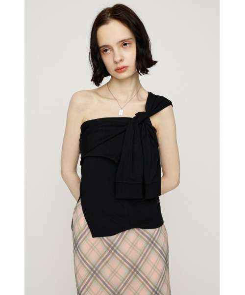 SLY(スライ)の「MANY WAY TUBE TOP メニ-ウェイチューブトップ 春服 夏服(チューブトップ・レディース・ブラック/杢グレー・FREE)」の9枚目の写真