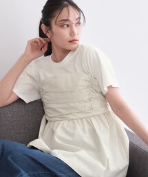 OPAQUE.CLIP | ビスチェドッキングカットソー【洗濯機OK】(Tシャツ/カットソー)