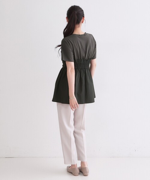 OPAQUE.CLIP(オペークドットクリップ)の「ビスチェドッキングカットソー【洗濯機OK】(Tシャツ/カットソー・レディース・ホワイト系5/ブラウン系その他5/チャコール・38/42/40)」の19枚目の写真