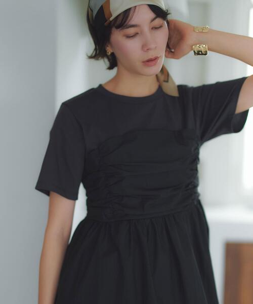 OPAQUE.CLIP(オペークドットクリップ)の「ビスチェドッキングカットソー【洗濯機OK】(Tシャツ/カットソー・レディース・ホワイト系5/ブラウン系その他5/チャコール・38/42/40)」の10枚目の写真
