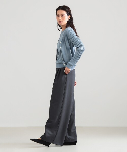 Demi-Luxe BEAMS(デミルクス ビームス)の「SLOANE / 18ゲージ シルク Vネック カーディガン(ニット/セーター・レディース・サックスブルー/ブラック・1/2)」の9枚目の写真