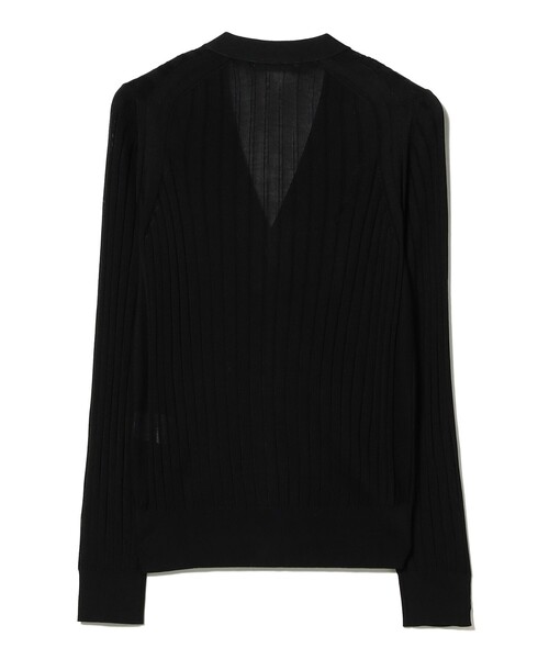 Demi-Luxe BEAMS(デミルクス ビームス)の「SLOANE / 18ゲージ シルク Vネック カーディガン(ニット/セーター・レディース・サックスブルー/ブラック・1/2)」の13枚目の写真