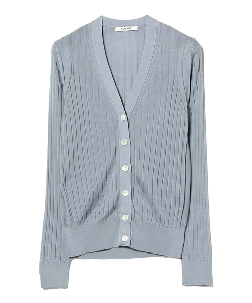 Demi-Luxe BEAMS(デミルクス ビームス)の「SLOANE / 18ゲージ シルク Vネック カーディガン(ニット/セーター・レディース・サックスブルー/ブラック・1/2)」の15枚目の写真