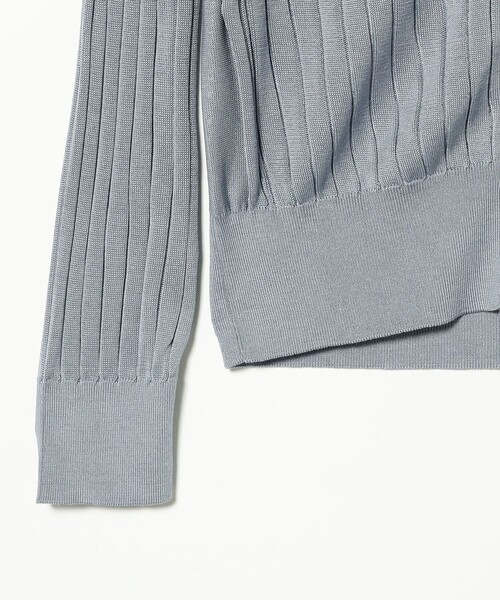 Demi-Luxe BEAMS(デミルクス ビームス)の「SLOANE / 18ゲージ シルク Vネック カーディガン(ニット/セーター・レディース・サックスブルー/ブラック・1/2)」の17枚目の写真