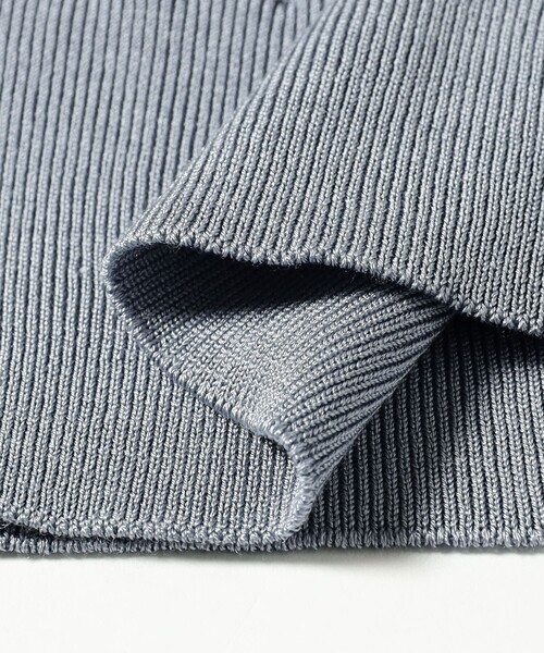 Demi-Luxe BEAMS(デミルクス ビームス)の「SLOANE / 18ゲージ シルク Vネック カーディガン(ニット/セーター・レディース・サックスブルー/ブラック・1/2)」の19枚目の写真