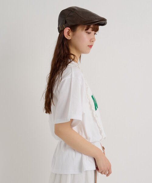 w closet(ダブルクローゼット)の「ロゴレースビッグT(Tシャツ/カットソー・レディース・ホワイト系その他/ブラック/オフホワイト/ブルー・FREE)」の6枚目の写真