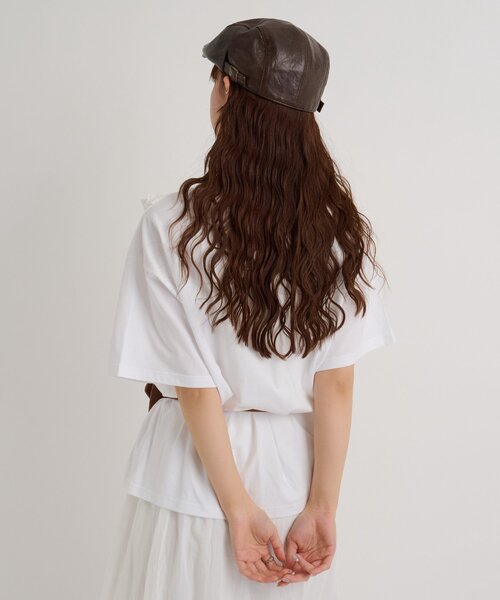 w closet(ダブルクローゼット)の「ロゴレースビッグT(Tシャツ/カットソー・レディース・ホワイト系その他/ブラック/オフホワイト/ブルー・FREE)」の7枚目の写真