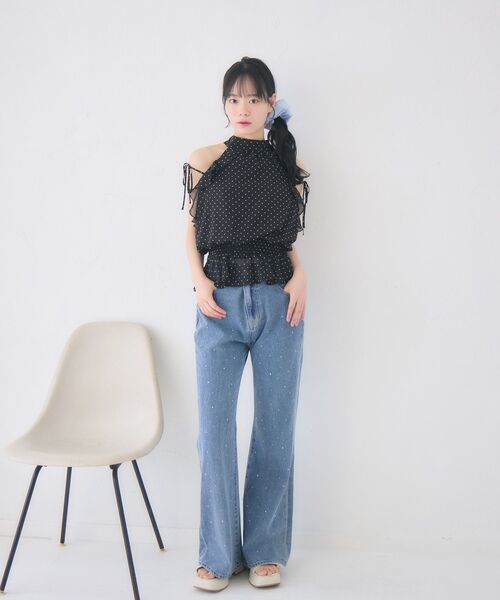 ems excite(エムズエキサイト)の「【2サイズ展開】アソートフレアデニムパンツ(その他パンツ・レディース・ブルー系その他5/ブラック/ブルー・SMALL/MEDIUM)」の16枚目の写真
