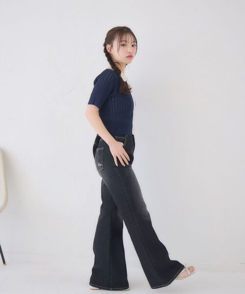 ems excite(エムズエキサイト)の「【2サイズ展開】アソートフレアデニムパンツ(その他パンツ・レディース・ブルー系その他5/ブラック/ブルー・SMALL/MEDIUM)」の21枚目の写真