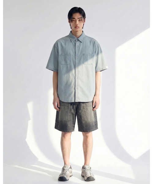 APOSTROPHE COMMA(アポストロフィコンマ)の「ブラシカーゴバンディングデニムバミューダパンツ_ダークブルー(その他パンツ・メンズ・その他・MEDIUM/LARGE/X-LARGE)」の6枚目の写真
