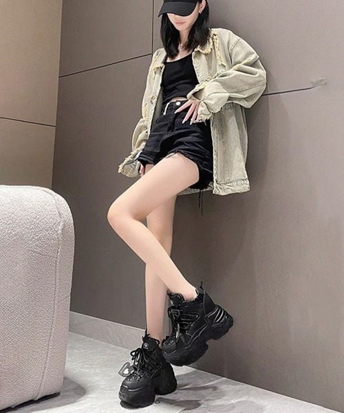Miniministore（ミニミニストア）の「グリッター厚底スニーカーキラキラシューズ（スニーカー・レディース・ブラック/ホワイト/シルバー・24.5cm/23.5cm/23.0cm/22.5cm/24.0cm/25.0cm）」の14枚目の写真