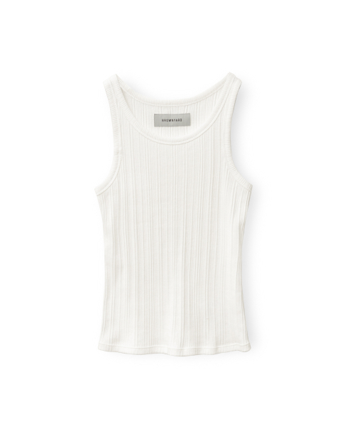 BROWNYARD(ブラウンヤード)の「Wリブスリーブレストップス、アイボリー(Tシャツ/カットソー・レディース・その他・1/2)」の1枚目の写真