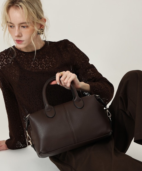 style code(スタイルコード)の「ZOZO限定【STYLE CODE/スタイルコード】2WAY ミニボストンバッグ(ボストンバッグ・レディース・ブラック/ブラウン・FREE)」の1枚目の写真