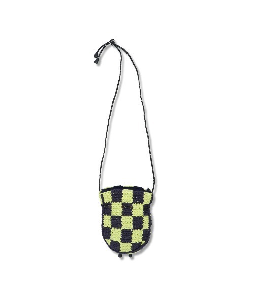 MacMahon Knitting Mills（マクマホン ニッティング ミルズ）の「MacMahon Knitting Mills Pochette-Checker マクマホンニッティングミルズ ショルダーバッグ（ショルダーバッグ・メンズ・ホワイト/ネイビー/ピンク/グリーン・FREE）」の3枚目の写真