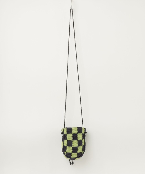 MacMahon Knitting Mills（マクマホン ニッティング ミルズ）の「MacMahon Knitting Mills Pochette-Checker マクマホンニッティングミルズ ショルダーバッグ（ショルダーバッグ・メンズ・ホワイト/ネイビー/ピンク/グリーン・FREE）」の21枚目の写真