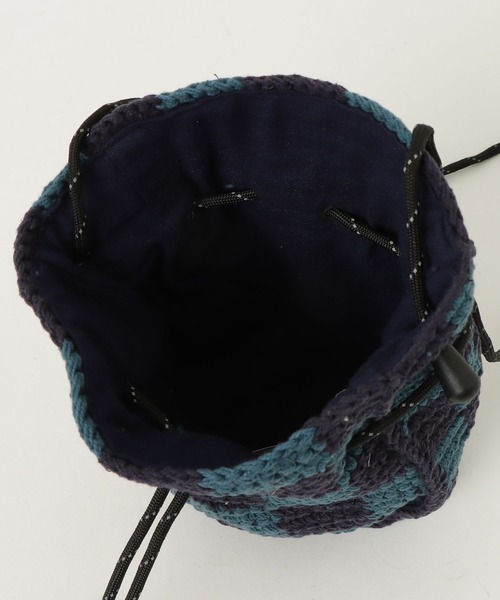 MacMahon Knitting Mills（マクマホン ニッティング ミルズ）の「MacMahon Knitting Mills Pochette-Checker マクマホンニッティングミルズ ショルダーバッグ（ショルダーバッグ・メンズ・ホワイト/ネイビー/ピンク/グリーン・FREE）」の11枚目の写真