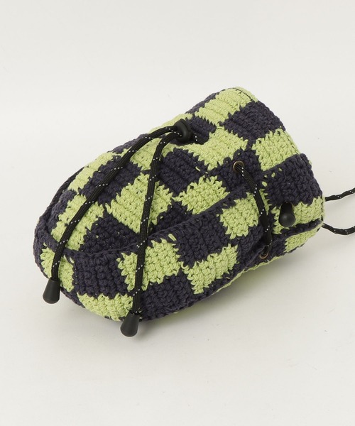 MacMahon Knitting Mills（マクマホン ニッティング ミルズ）の「MacMahon Knitting Mills Pochette-Checker マクマホンニッティングミルズ ショルダーバッグ（ショルダーバッグ・メンズ・ホワイト/ネイビー/ピンク/グリーン・FREE）」の13枚目の写真