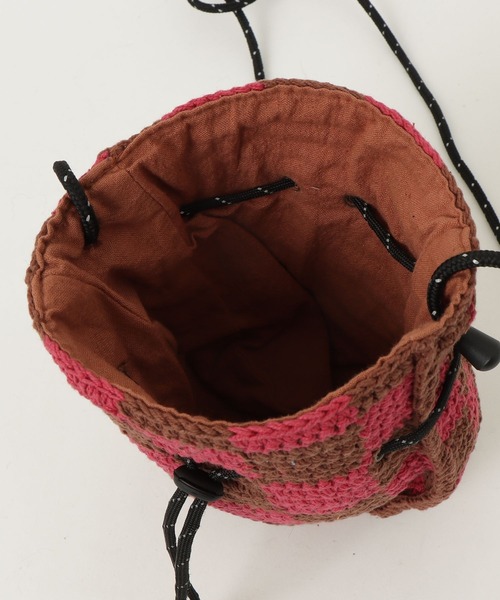 MacMahon Knitting Mills（マクマホン ニッティング ミルズ）の「MacMahon Knitting Mills Pochette-Checker マクマホンニッティングミルズ ショルダーバッグ（ショルダーバッグ・メンズ・ホワイト/ネイビー/ピンク/グリーン・FREE）」の14枚目の写真