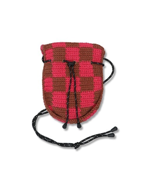MacMahon Knitting Mills（マクマホン ニッティング ミルズ）の「MacMahon Knitting Mills Pochette-Checker マクマホンニッティングミルズ ショルダーバッグ（ショルダーバッグ・メンズ・ホワイト/ネイビー/ピンク/グリーン・FREE）」の7枚目の写真