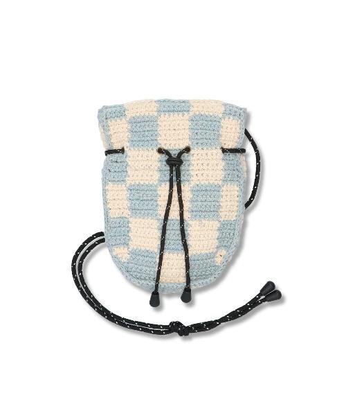 MacMahon Knitting Mills（マクマホン ニッティング ミルズ）の「MacMahon Knitting Mills Pochette-Checker マクマホンニッティングミルズ ショルダーバッグ（ショルダーバッグ・メンズ・ホワイト/ネイビー/ピンク/グリーン・FREE）」の22枚目の写真