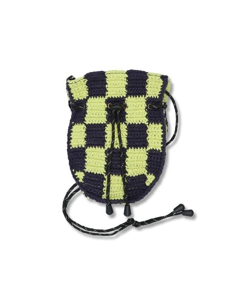 MacMahon Knitting Mills（マクマホン ニッティング ミルズ）の「MacMahon Knitting Mills Pochette-Checker マクマホンニッティングミルズ ショルダーバッグ（ショルダーバッグ・メンズ・ホワイト/ネイビー/ピンク/グリーン・FREE）」の16枚目の写真