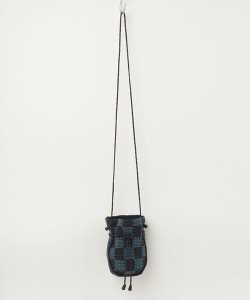 MacMahon Knitting Mills（マクマホン ニッティング ミルズ）の「MacMahon Knitting Mills Pochette-Checker マクマホンニッティングミルズ ショルダーバッグ（ショルダーバッグ・メンズ・ホワイト/ネイビー/ピンク/グリーン・FREE）」の18枚目の写真