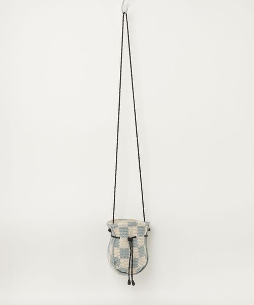 MacMahon Knitting Mills（マクマホン ニッティング ミルズ）の「MacMahon Knitting Mills Pochette-Checker マクマホンニッティングミルズ ショルダーバッグ（ショルダーバッグ・メンズ・ホワイト/ネイビー/ピンク/グリーン・FREE）」の19枚目の写真