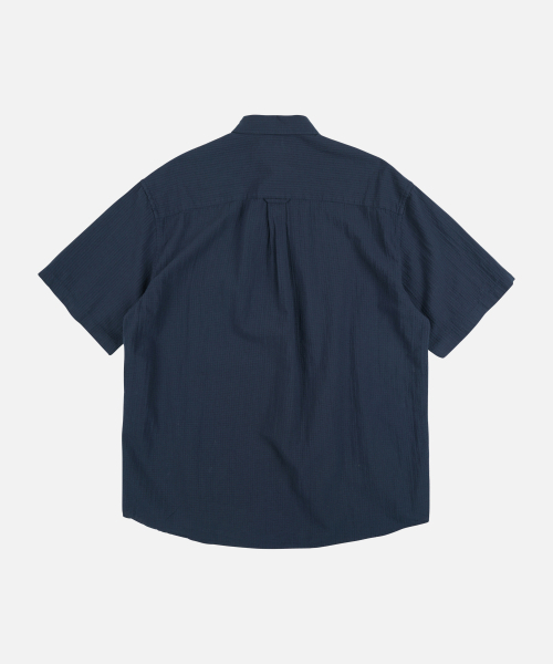 FRIZMWORKS(フリズムワークス)の「OG DOBBY WEAVE SEERSUCKER HALF SHIRT _ NAVY(シャツ/ブラウス・メンズ・その他・SMALL/MEDIUM/LARGE/X-LARGE)」の2枚目の写真