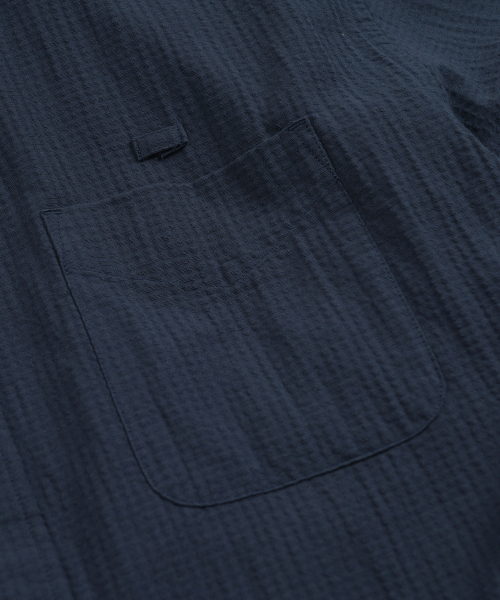 FRIZMWORKS(フリズムワークス)の「OG DOBBY WEAVE SEERSUCKER HALF SHIRT _ NAVY(シャツ/ブラウス・メンズ・その他・SMALL/MEDIUM/LARGE/X-LARGE)」の4枚目の写真