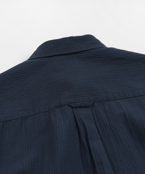 FRIZMWORKS(フリズムワークス)の「OG DOBBY WEAVE SEERSUCKER HALF SHIRT _ NAVY(シャツ/ブラウス・メンズ・その他・SMALL/MEDIUM/LARGE/X-LARGE)」の6枚目の写真