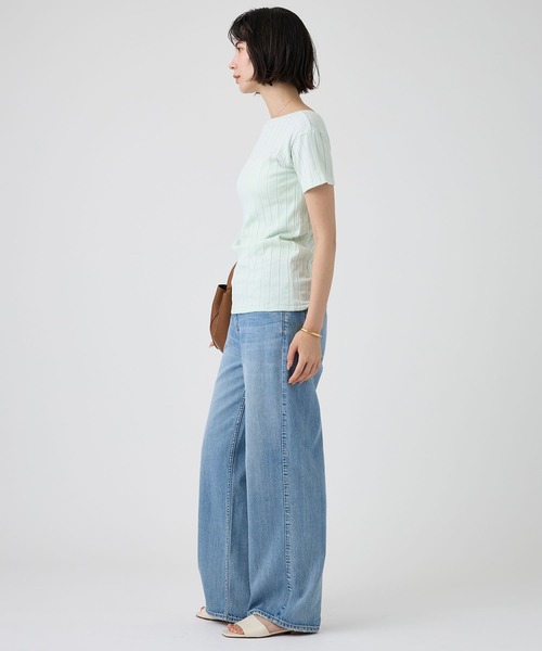 YOUNG&OLSEN The DRYGOODS STORE(ヤングアンドオルセン)の「【YOUNG&OLSEN】<別注>2WAYリブTEE(Tシャツ/カットソー・レディース・キャメル/ライトグリーン/ホワイト・フリー)」の20枚目の写真