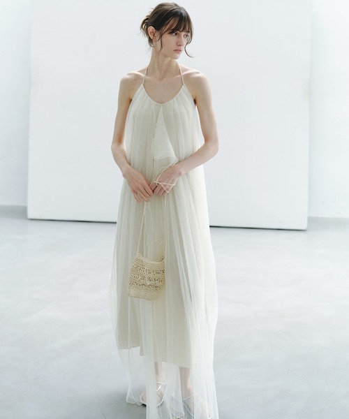 tageechita(タジチタ)の「【tageechita】シアープリーツ レイヤード コクーンワンピース(ワンピース・レディース・アイボリー・L/M/S)」の19枚目の写真
