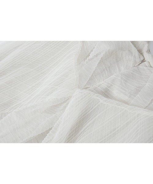tageechita(タジチタ)の「【tageechita】シアープリーツ レイヤード コクーンワンピース(ワンピース・レディース・アイボリー・L/M/S)」の2枚目の写真