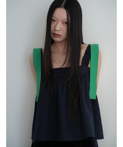 Katrin TOKYO（カトリーントーキョー）の「bicolor ruffle tops（キャミソール・レディース・ホワイト/チャコールグレー/ブルー系その他/ネイビー・FREE/XS）」の17枚目の写真