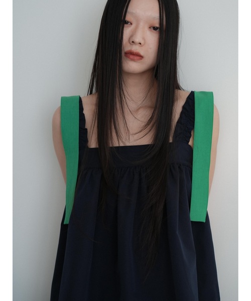 Katrin TOKYO（カトリーントーキョー）の「bicolor ruffle tops（キャミソール・レディース・ホワイト/チャコールグレー/ブルー系その他/ネイビー・FREE/XS）」の18枚目の写真