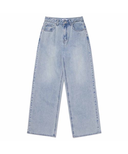 KIRSH（キルシー）の「プレーンワイドフィットデニムパンツ[ライトブルー]（デニムパンツ・レディース・その他・MEDIUM/SMALL）」の2枚目の写真