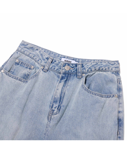 KIRSH（キルシー）の「プレーンワイドフィットデニムパンツ[ライトブルー]（デニムパンツ・レディース・その他・MEDIUM/SMALL）」の3枚目の写真