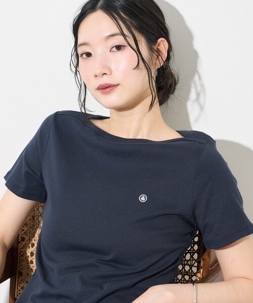セール】PETIT BATEAU/プチバトー ボートネック半袖Tシャツ/ワン
