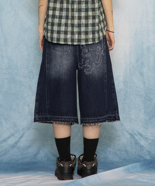 GLACK(グラック)の「GP185 キメラデニムバミューダパンツ (インディゴ)(その他パンツ・レディース・その他・SMALL/MEDIUM/LARGE)」の3枚目の写真