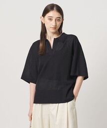 スキッパー ドルマンスリーブ ニット ‐ウォッシャブル‐
