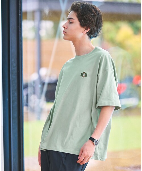 ROSTER・INFIELDER DESIGN(ロスターインフィールダーデザイン)の「【別注】<ROSTER BEAR>GLR 刺しゅう ロゴ 半袖 Tシャツ(Tシャツ/カットソー・メンズ・ケリーグリーン/ナチュラル/ダークブラウン/ダークグレー・L/XL/M/S)」の4枚目の写真