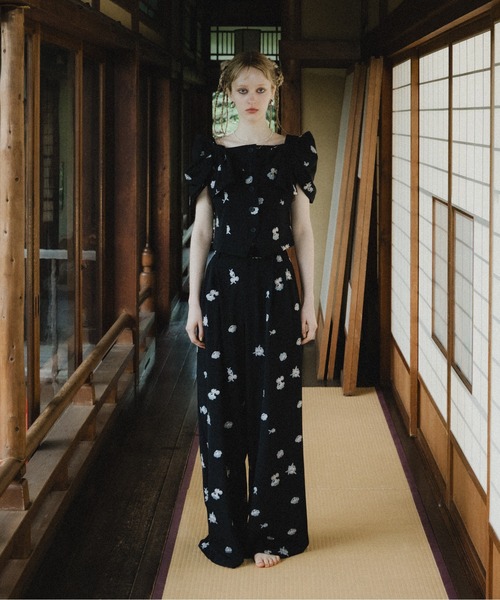 Petal Embroidery Setup Pants Dress（パンツドレス）｜et.UNiVER