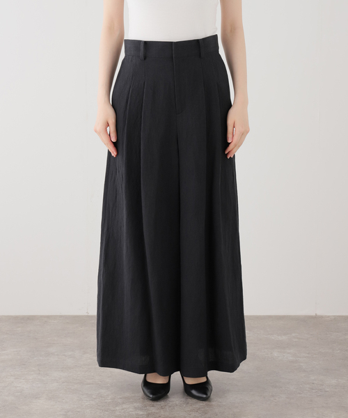 journal standard L'essage(ジャーナルスタンダードレサージュ)の「《セットアップ可》トリプルリネンキュロットパンツ(スラックス・レディース・ブラック/ベージュ・38/36)」の22枚目の写真